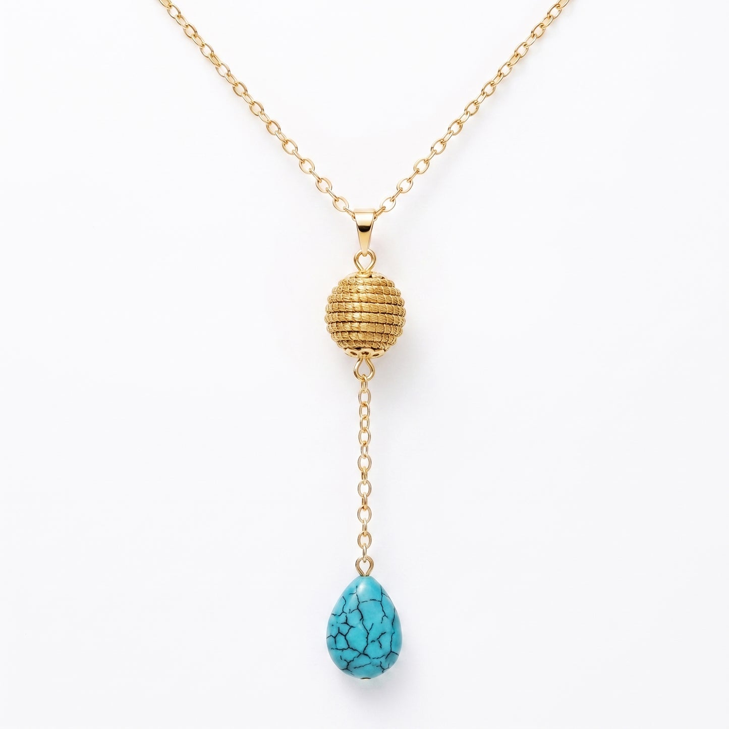 Aura Turquoise Drop Necklace