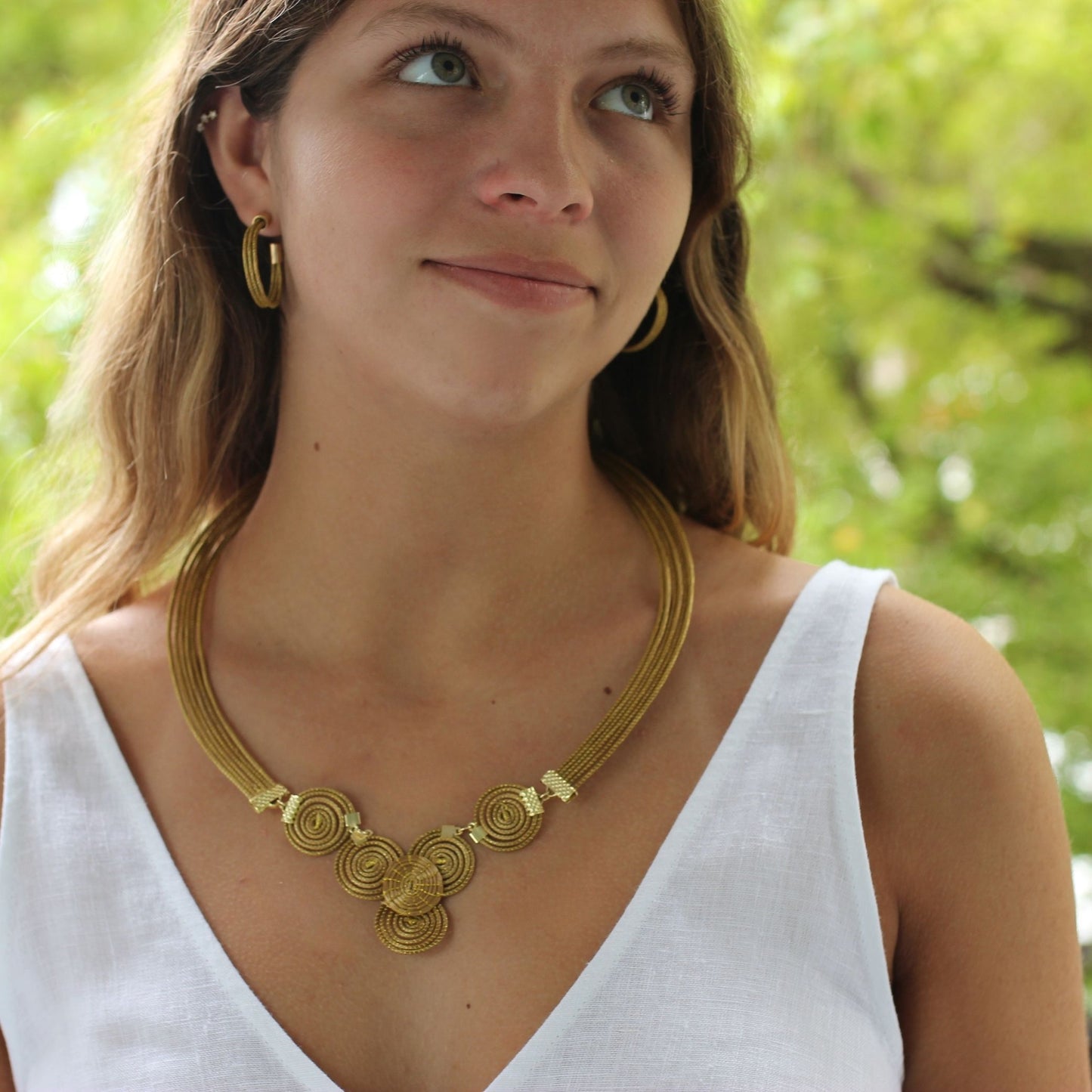 Golden Aura Petite Hoops