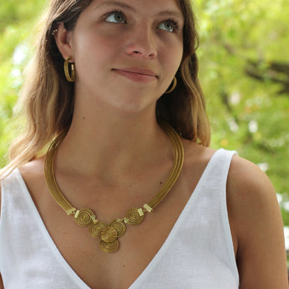 Golden Aura Petite Hoops