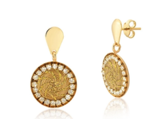 Golden Aura Radiance Drop Earrings