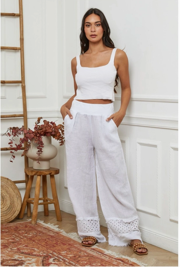 Mother’s Day Pairing – Linen Pants & Golden Grass Necklace