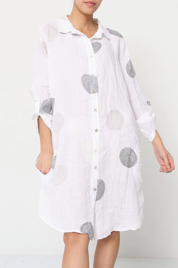 Mother’s Day Set – Linen Dress + Golden Grass Earrings