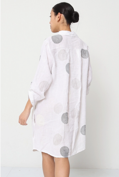 Mother’s Day Set – Linen Dress + Golden Grass Earrings