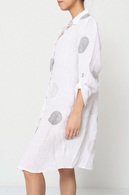 Mother’s Day Set – Linen Dress + Golden Grass Earrings