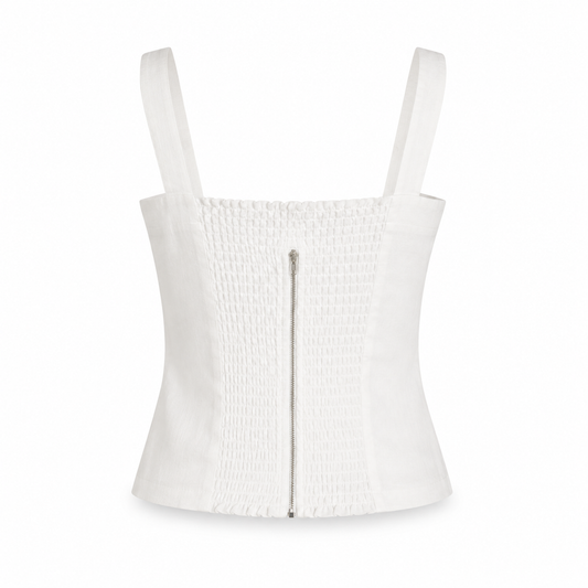 Siena Square Neck Linen Tank
