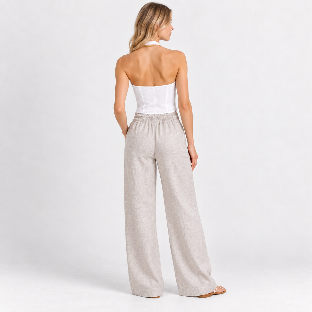 Siesta Key Wide-Leg Linen Pants