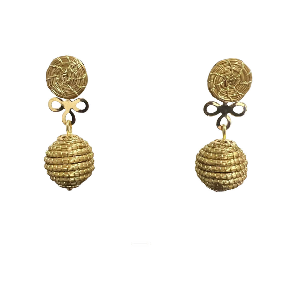 Golden Aura Solaris Drop Earrings