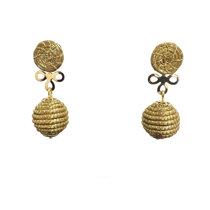 Golden Aura Solaris Drop Earrings