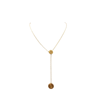 Golden Aura Solaris Lariat Necklace