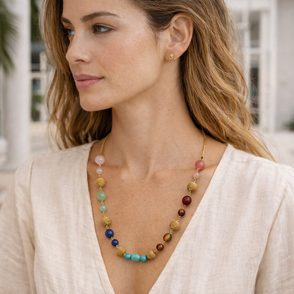 Golden Aura Terra Elements Necklace