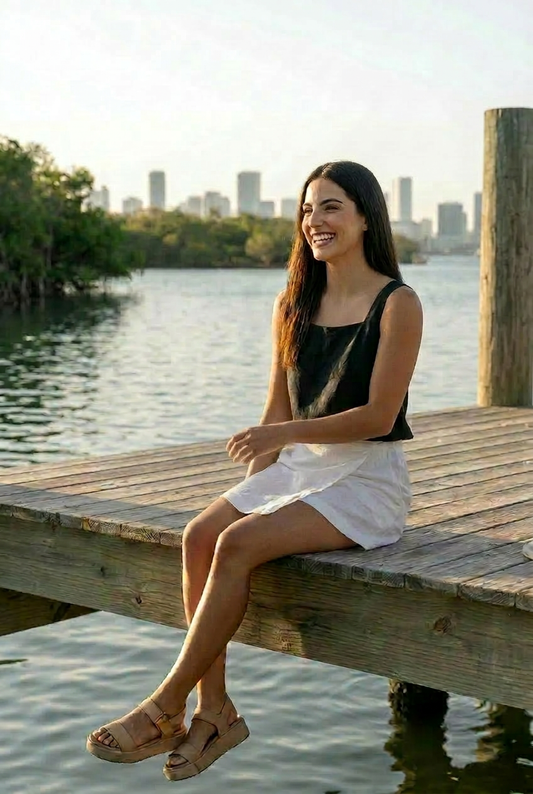 Anna Maria Linen Skort