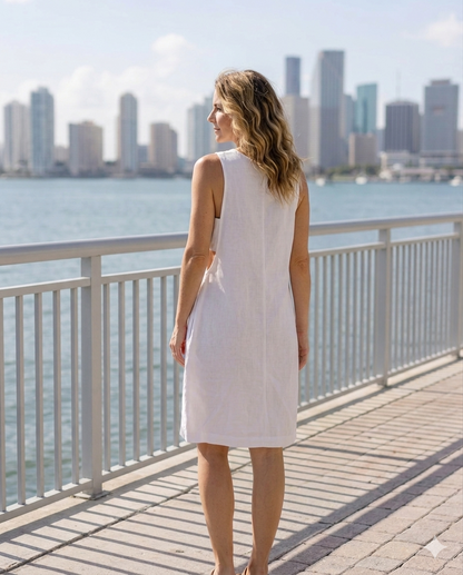Coral Gables Linen Dress