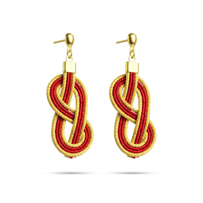 Mother’s Day Pairing – Flame Red Linen Dress & Flame Knot Earrings