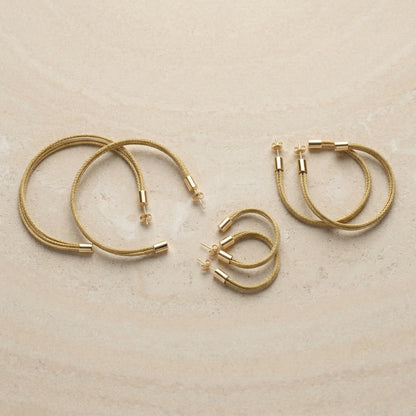 Golden Aura Classic Hoops