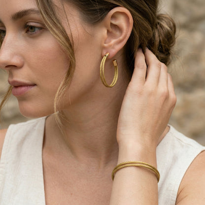 Golden Aura Classic Hoops