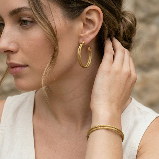 Golden Aura Classic Hoops