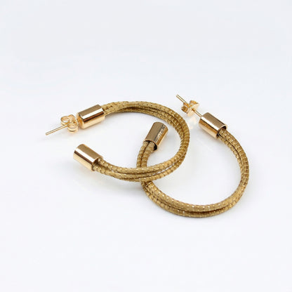 Golden Aura Petite Hoops