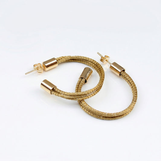 Golden Aura Petite Hoops