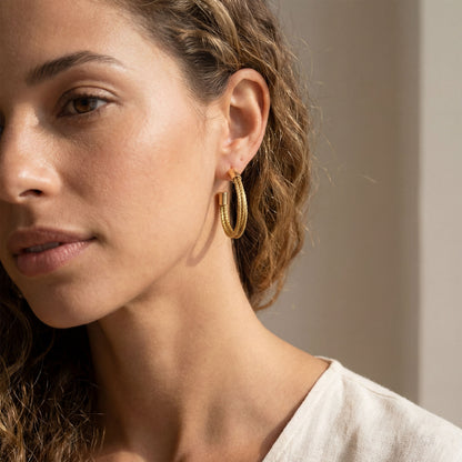 Golden Aura Petite Hoops