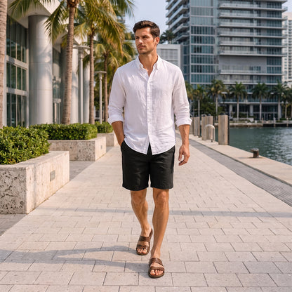 Biscayne Linen Shorts