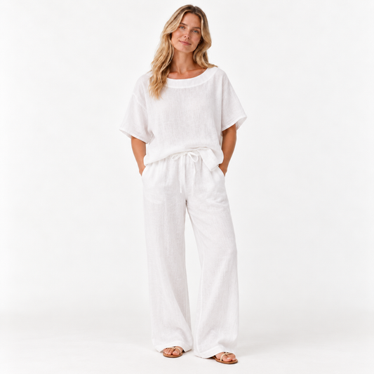 Palm Coast Linen Top