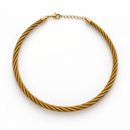 Vida Trança Dourada Golden Grass necklace - HELINN