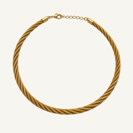 Vida Trança Dourada Golden Grass necklace - HELINN