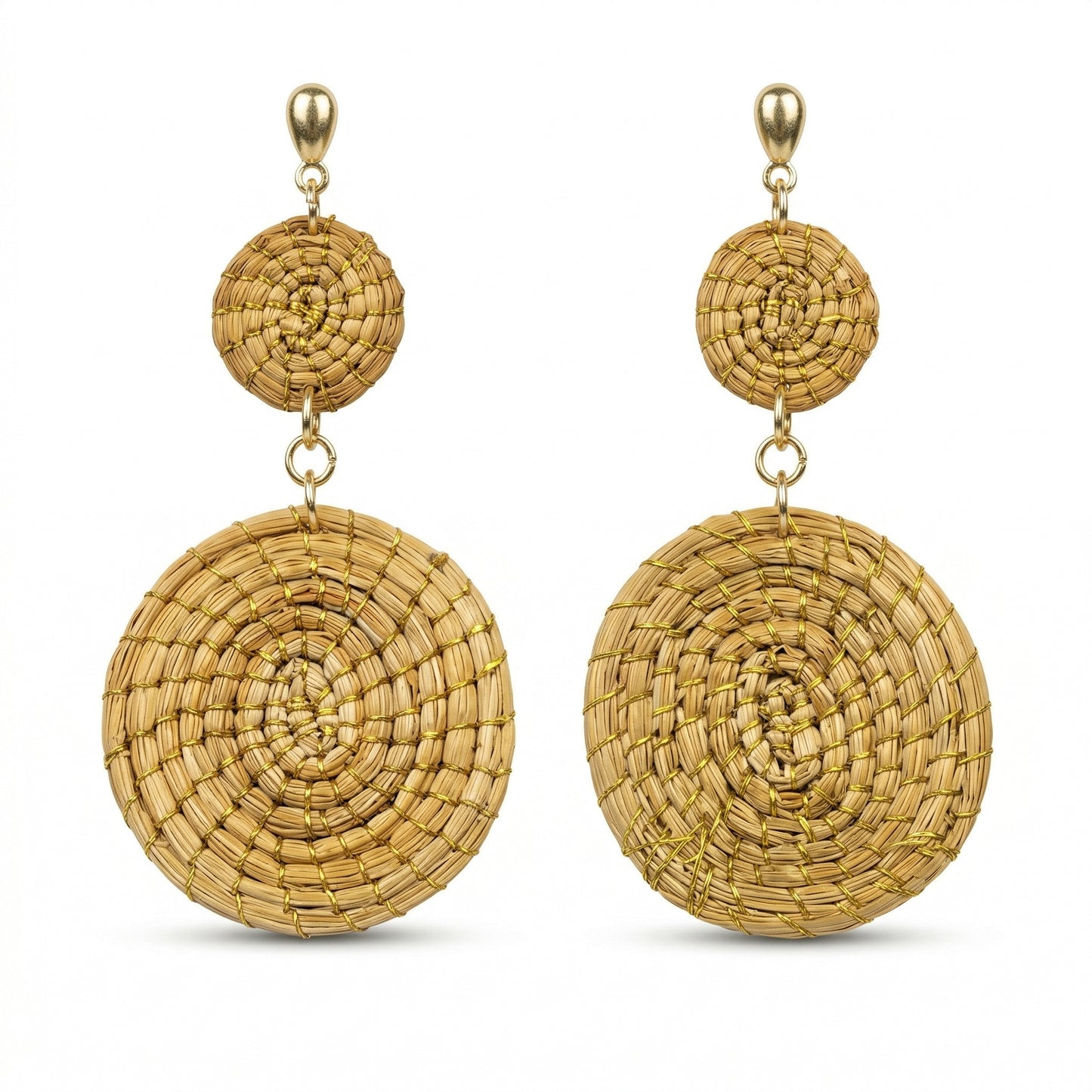 Mother’s Day Set – Linen Dress + Golden Grass Earrings